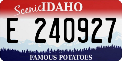 ID license plate E240927