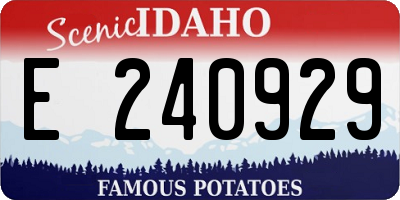 ID license plate E240929