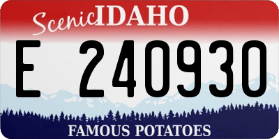 ID license plate E240930