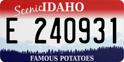 ID license plate E240931