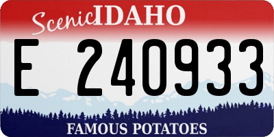 ID license plate E240933