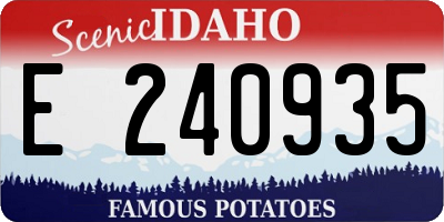 ID license plate E240935