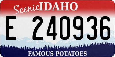 ID license plate E240936
