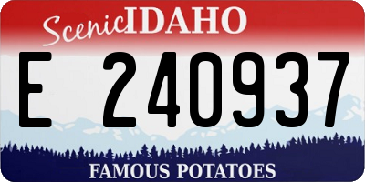 ID license plate E240937