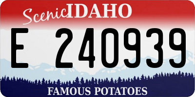 ID license plate E240939