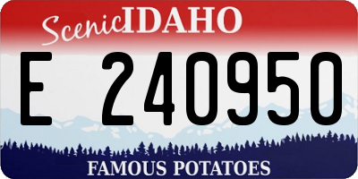 ID license plate E240950