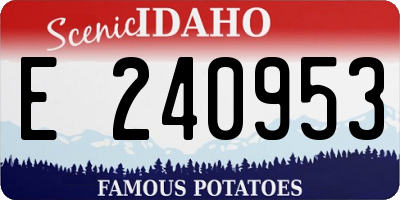 ID license plate E240953