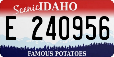 ID license plate E240956