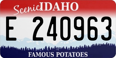 ID license plate E240963