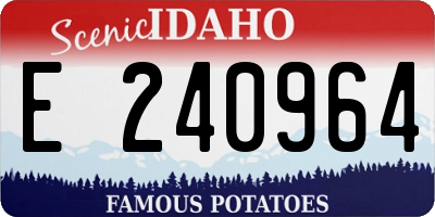 ID license plate E240964