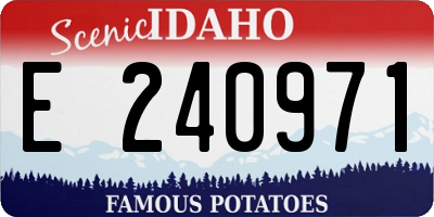 ID license plate E240971