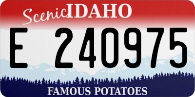 ID license plate E240975
