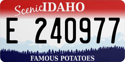 ID license plate E240977