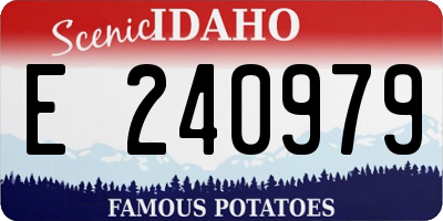 ID license plate E240979