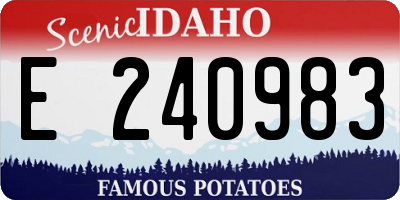 ID license plate E240983