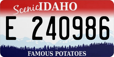 ID license plate E240986