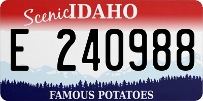 ID license plate E240988