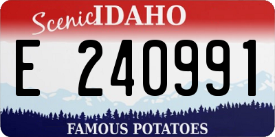 ID license plate E240991
