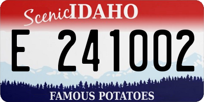 ID license plate E241002