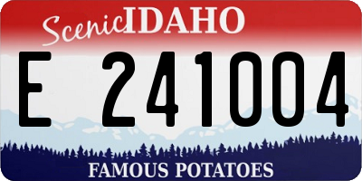 ID license plate E241004