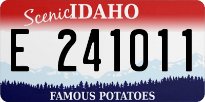 ID license plate E241011