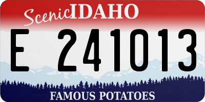 ID license plate E241013