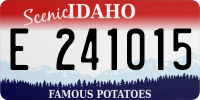 ID license plate E241015