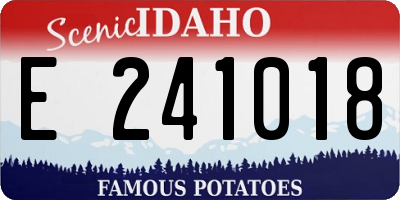ID license plate E241018