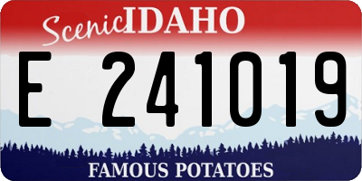 ID license plate E241019