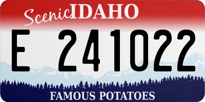 ID license plate E241022