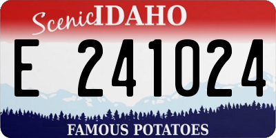 ID license plate E241024