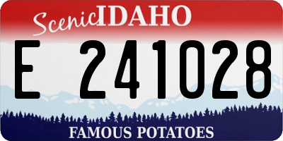 ID license plate E241028