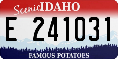 ID license plate E241031