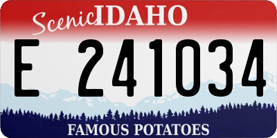 ID license plate E241034