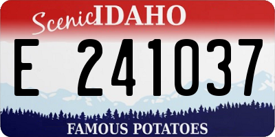 ID license plate E241037