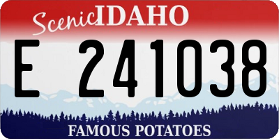 ID license plate E241038