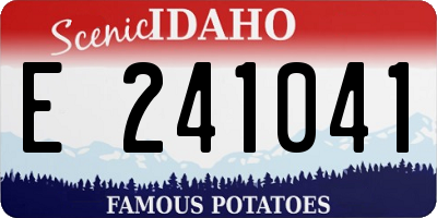 ID license plate E241041