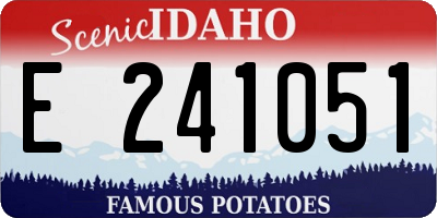 ID license plate E241051