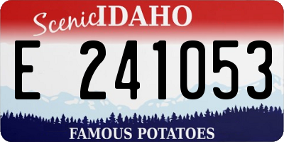 ID license plate E241053