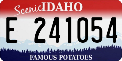 ID license plate E241054