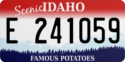 ID license plate E241059