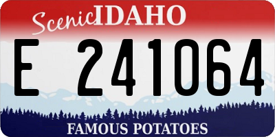 ID license plate E241064