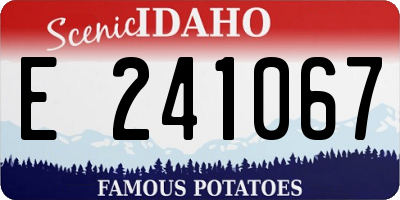 ID license plate E241067