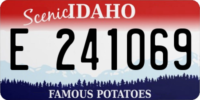 ID license plate E241069