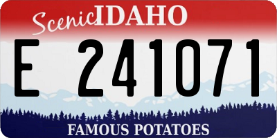 ID license plate E241071