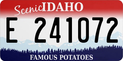 ID license plate E241072