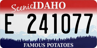 ID license plate E241077