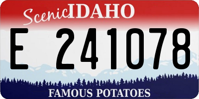 ID license plate E241078