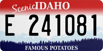 ID license plate E241081