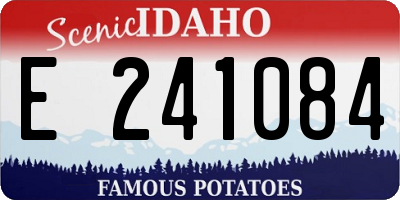 ID license plate E241084